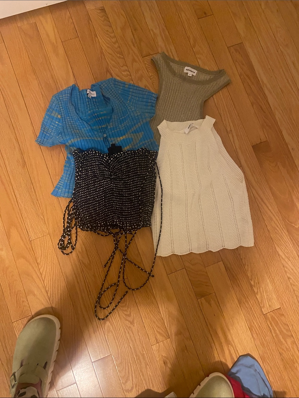 superdown White Knit Halter Top plus 3 other barely used boutique bought tops